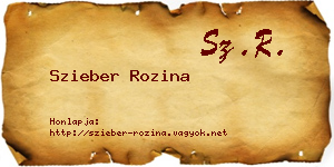 Szieber Rozina névjegykártya